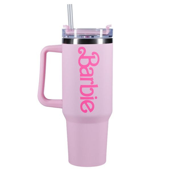 Vaso termo con pajita paladone barbie logo xl 1200 ml M 2