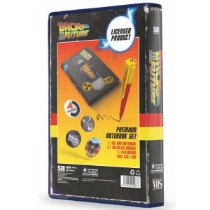 Set papeleria vhs sd toys regreso al futuro libreta chapas y boligrafo H