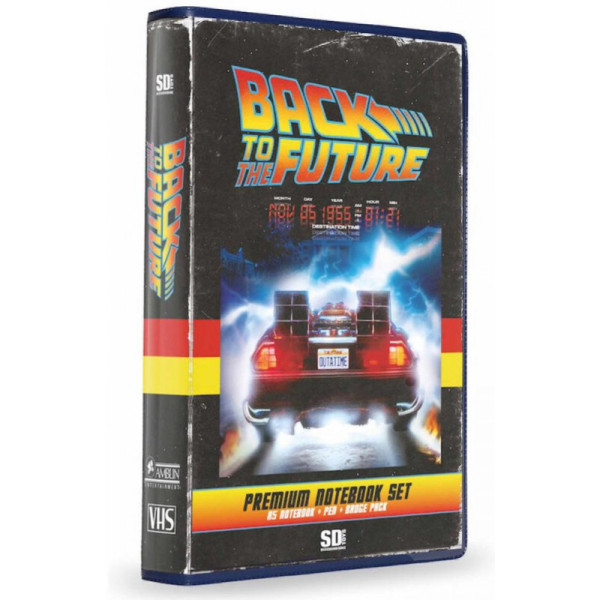 Set papeleria vhs sd Toys Regreso al Futuro libreta chapas y boligrafo D