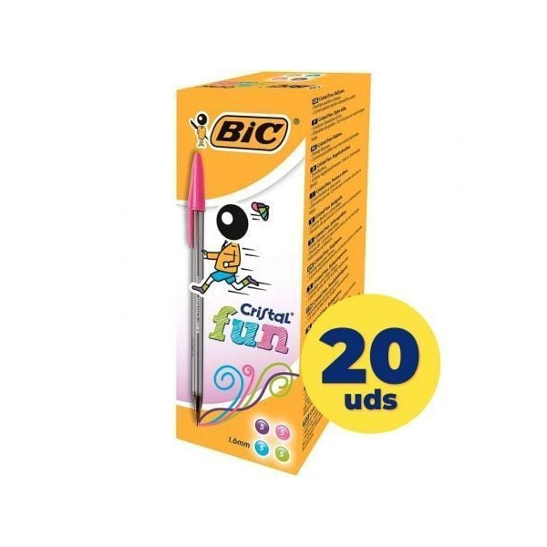 Caja de bolígrafos de tinta de aceite Bic cristal fun colores surtidos D