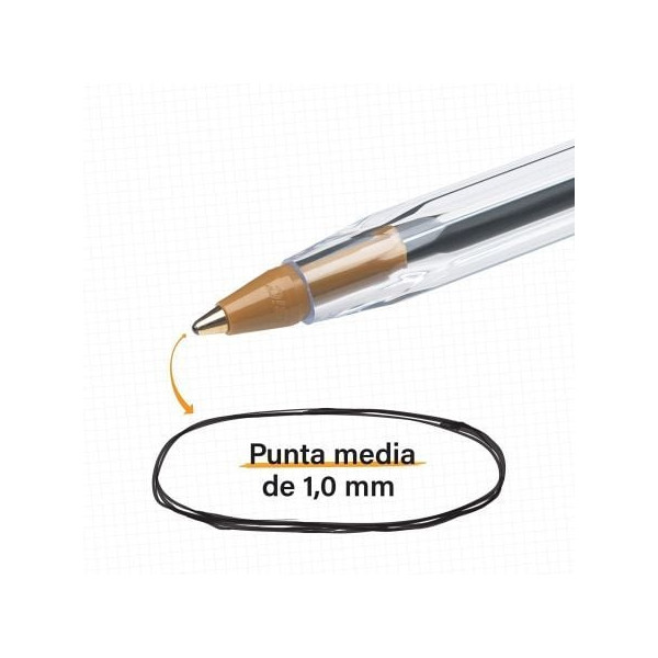 Caixa 50 unidades de ponta de óleo de tinta de caneta 1.0 mm azul Vidro Bic M 3