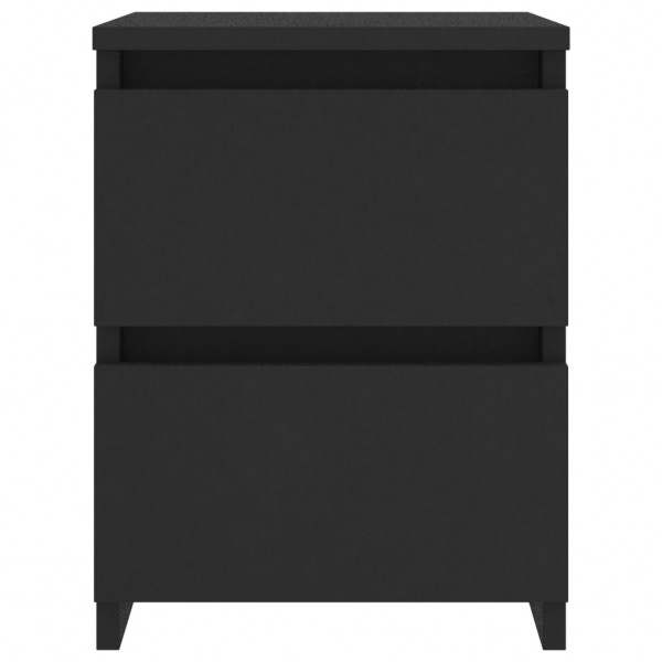Mesas de cabeceira 2 pcs 30x30x40 cm contraplacado preto M 5
