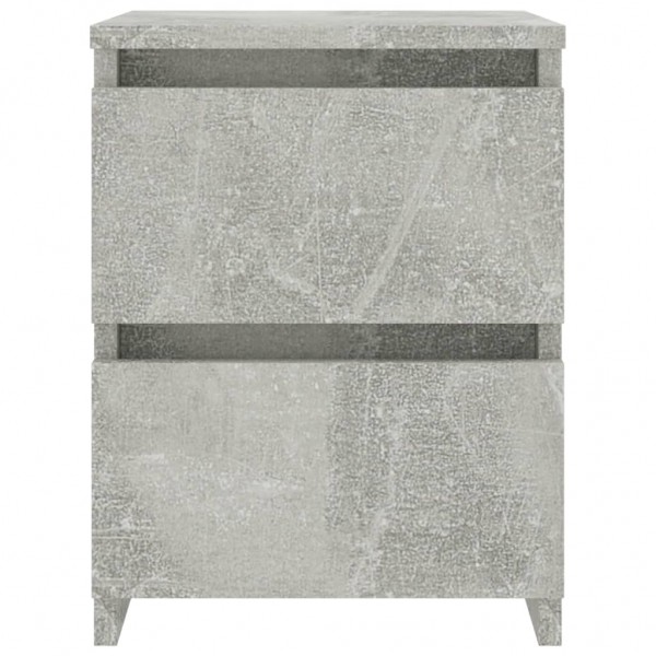 Mesas de cabeceira 2 pcs 30x30x40 cm contrapl. cinzento cimento M 4