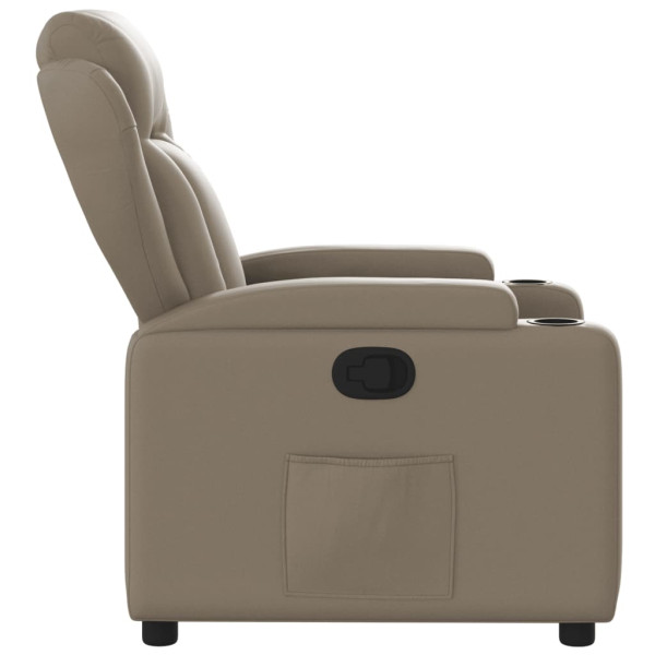 Sillón reclinable de cuero sintético color capuchino M 4