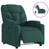 Sillón reclinable eléctrico tela verde oscuro 2