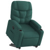 Sillón reclinable elevable tela verde oscuro 3