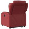Sillón reclinable elevable cuero artificial rojo tinto 5
