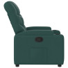 Sillón reclinable de tela verde oscuro 4