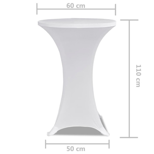 Cobertura de mesa. elástico. em branco. 2 peças Ø60 M 5