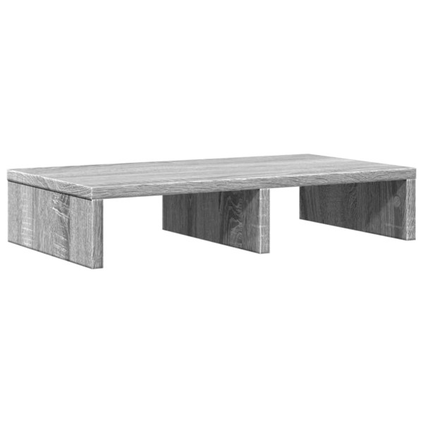 Soporte de pantalla madera ingeniería gris Sonoma 50x27x10 cm M 2