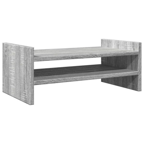 Soporte de pantalla madera ingeniería gris Sonoma 50x27x20 cm M 2
