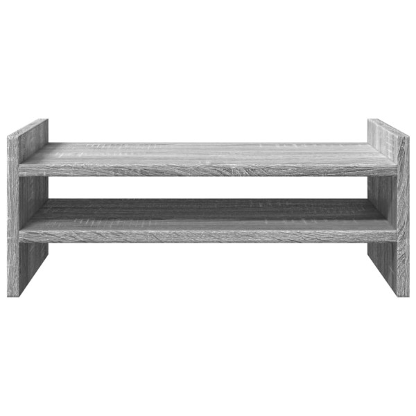 Soporte de pantalla madera ingeniería gris Sonoma 50x27x20 cm M 4
