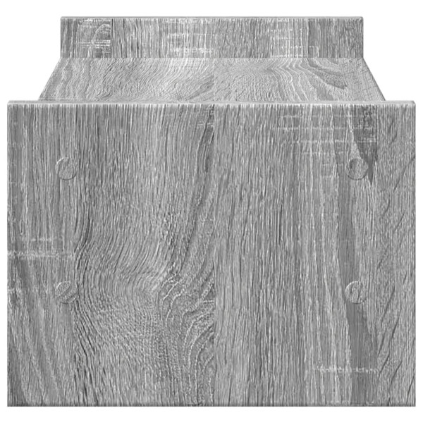 Soporte de pantalla madera ingeniería gris Sonoma 50x27x20 cm M 5