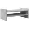 Soporte de pantalla madera ingeniería gris hormigón 50x27x20 cm 2