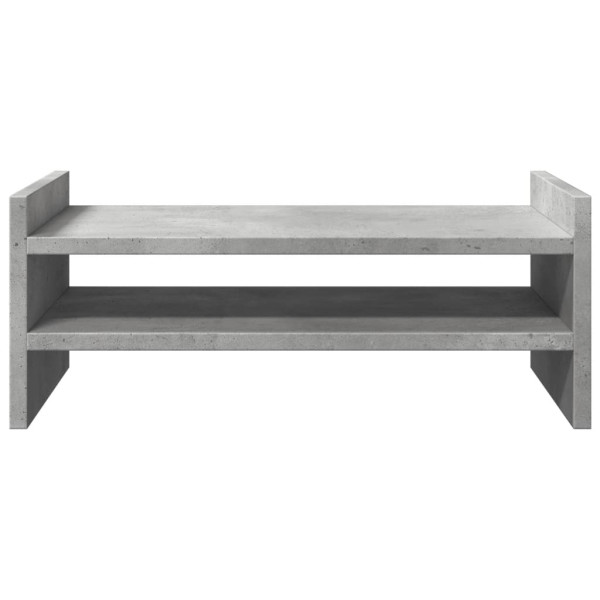 Soporte de pantalla madera ingeniería gris hormigón 50x27x20 cm M 4