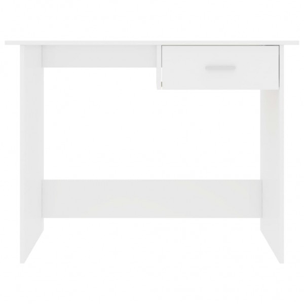 Escritorio de aglomerado blanco brillante 100x50x76 cm M 4