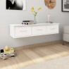 Estante cajones para pared contrachapada blanco 88x26x18.5 cm 4