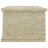 Estante de cajones para pared contrachapada roble 88x26x18.5cm 5