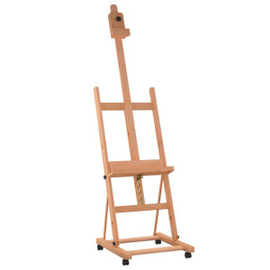 Caballete de pintura madera maciza de haya 55x53.5x178 cm H