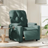 Sillón reclinable eléctrico tela verde oscuro 1