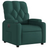 Sillón reclinable eléctrico tela verde oscuro 4