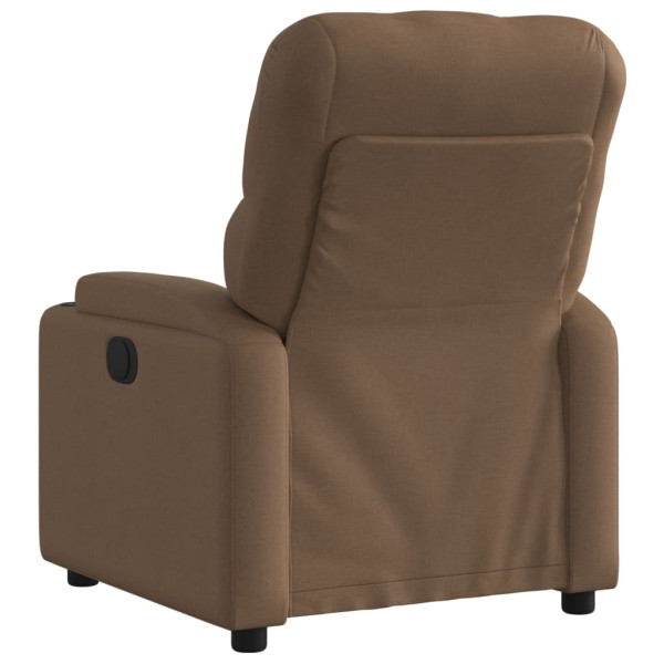 Sillón reclinable eléctrico de tela marrón M 5