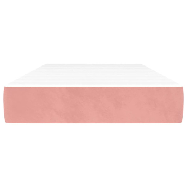 Colchão de molas ensacadas 100x220x20 cm veludo rosa M 3