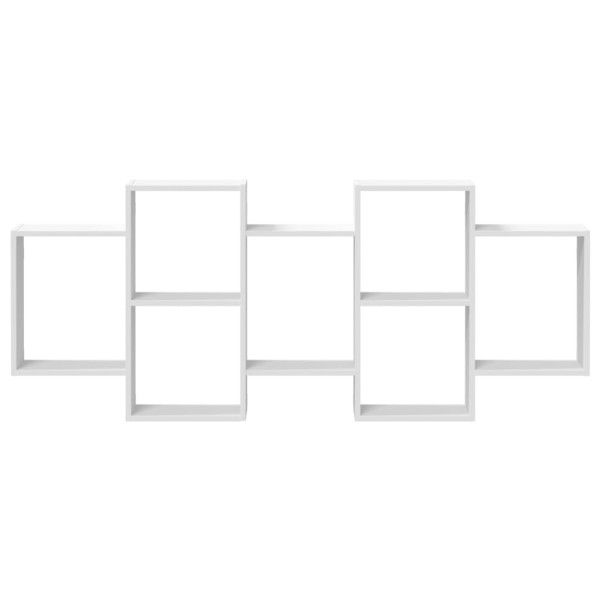 Estantería de pared madera de ingeniería blanca 159x18x65 cm M 4