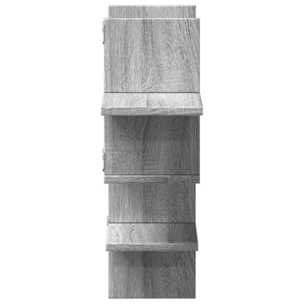Estante de pared madera ingeniería gris Sonoma 124.5x18x60.5 cm M 5