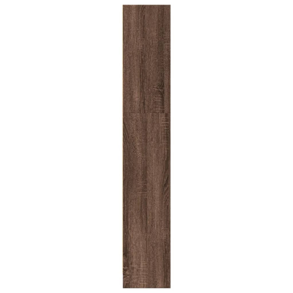 Estantería de madera de ingeniería marrón roble 80x24x143 cm M 5
