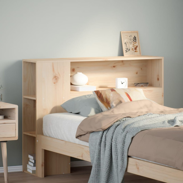 Cabecero de cama con almacenaje madera maciza de pino 90 cm D
