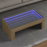 Mesa de centro luzes LED Infinity 90x50x30 cm carvalho sonoma 1