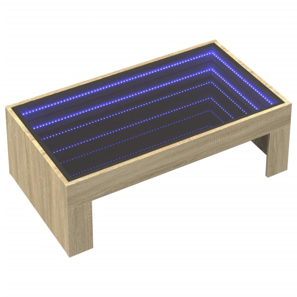 Mesa de centro luzes LED Infinity 90x50x30 cm carvalho sonoma M 3