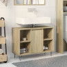 Mueble de baño madera de ingeniería roble Sonoma 80x33x60 cm 3