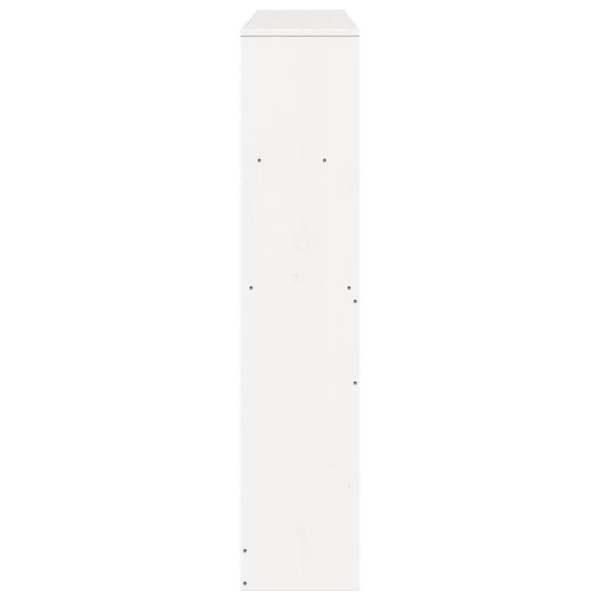 Cabeceira com arrumação 140 cm madeira de pinho maciça branco M 5