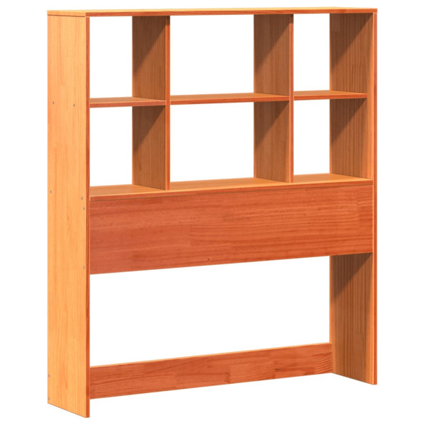 Cabecero de cama almacenaje madera maciza pino marrón 75 cm M 3