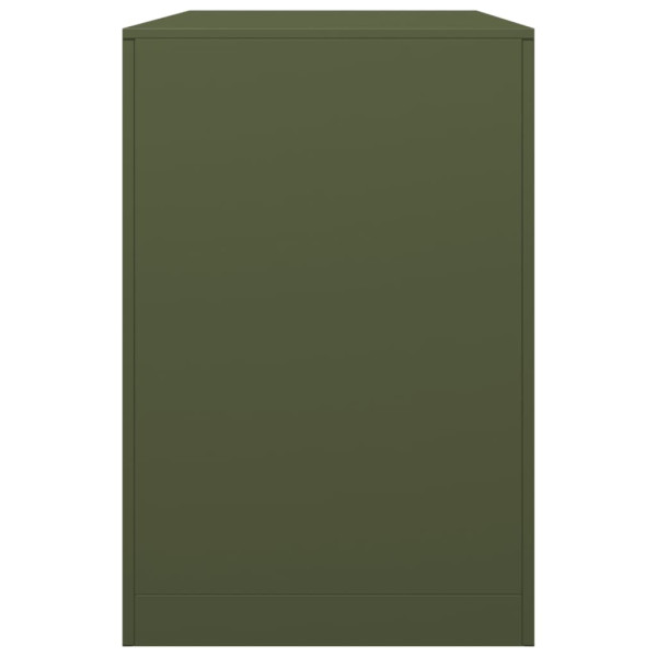 Leñero de acero verde 100x40x80 cm M 5