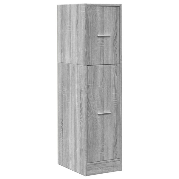Armario botiquín madera ingeniería gris Sonoma 30x41x118 cm M 3