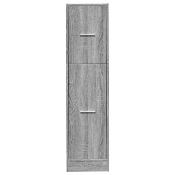 Armario botiquín madera ingeniería gris Sonoma 30x41x118 cm M 5