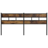 Cabecero de hierro y madera de ingeniería roble ahumado 180 cm 3