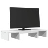 Soporte para pantalla ajustable madera blanco 60x24x10.5 cm 3