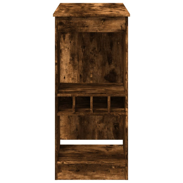 Mesa alta con estantes madera roble ahumado 90x47.5x103.5 cm M 5