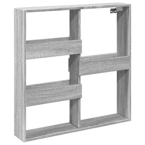 Armario de pared madera de ingeniería gris Sonoma 80x15x80 cm H