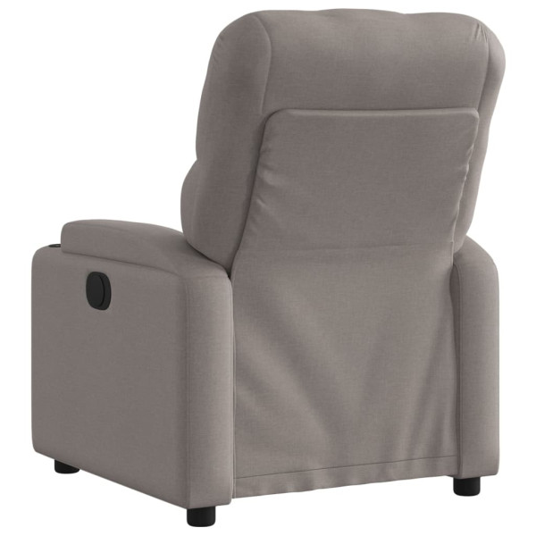 Sillón reclinable de tela gris taupe M 3