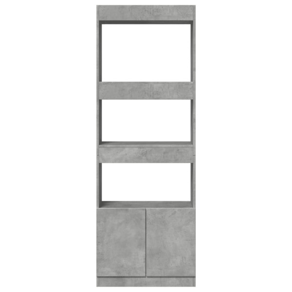 Armário alto 63x33x180 cm derivados de madeira cinzento cimento M 5