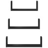 Estante de pared 3 unidades madera de ingeniería negro 4