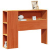 Cabecero de cama almacenaje madera maciza pino marrón 75 cm 2