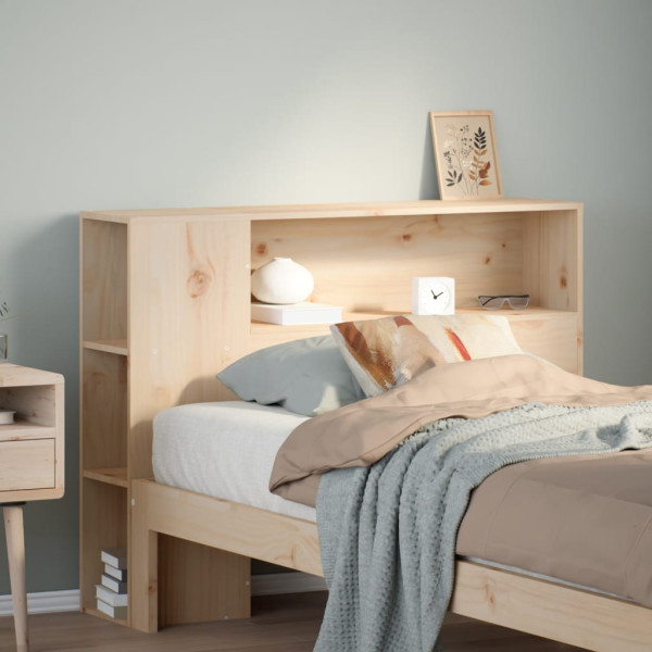 Cabecero de cama con almacenaje madera maciza de pino 75 cm D