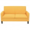 Conjunto de sofás 2 pcs tecido amarelo 5