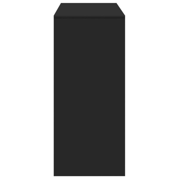 Mesa de bar com prateleiras derivados de madeira preto M 5